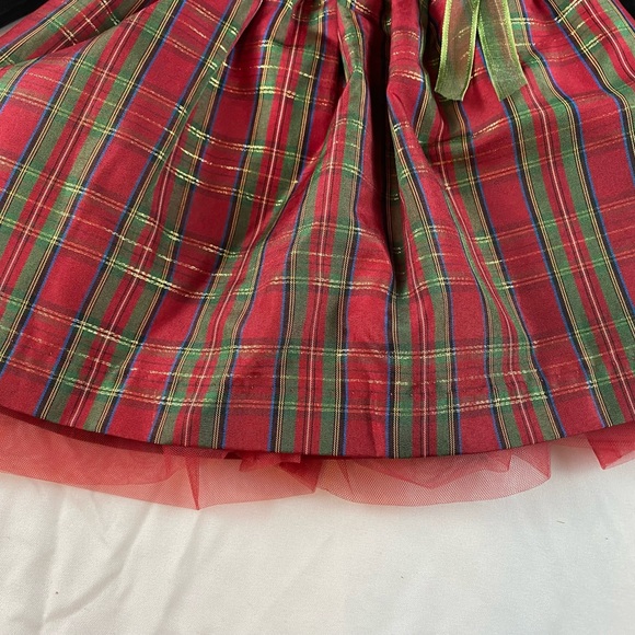 Infant Girl’s George Black Velvet Red Plaid Holiday Dress Size 12 Months - Picture 4 of 8